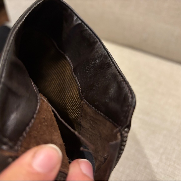 Vintage Nine West Espresso Brown Genuine Leather Ankle Heel Boots 90s Office - Picture 11 of 15